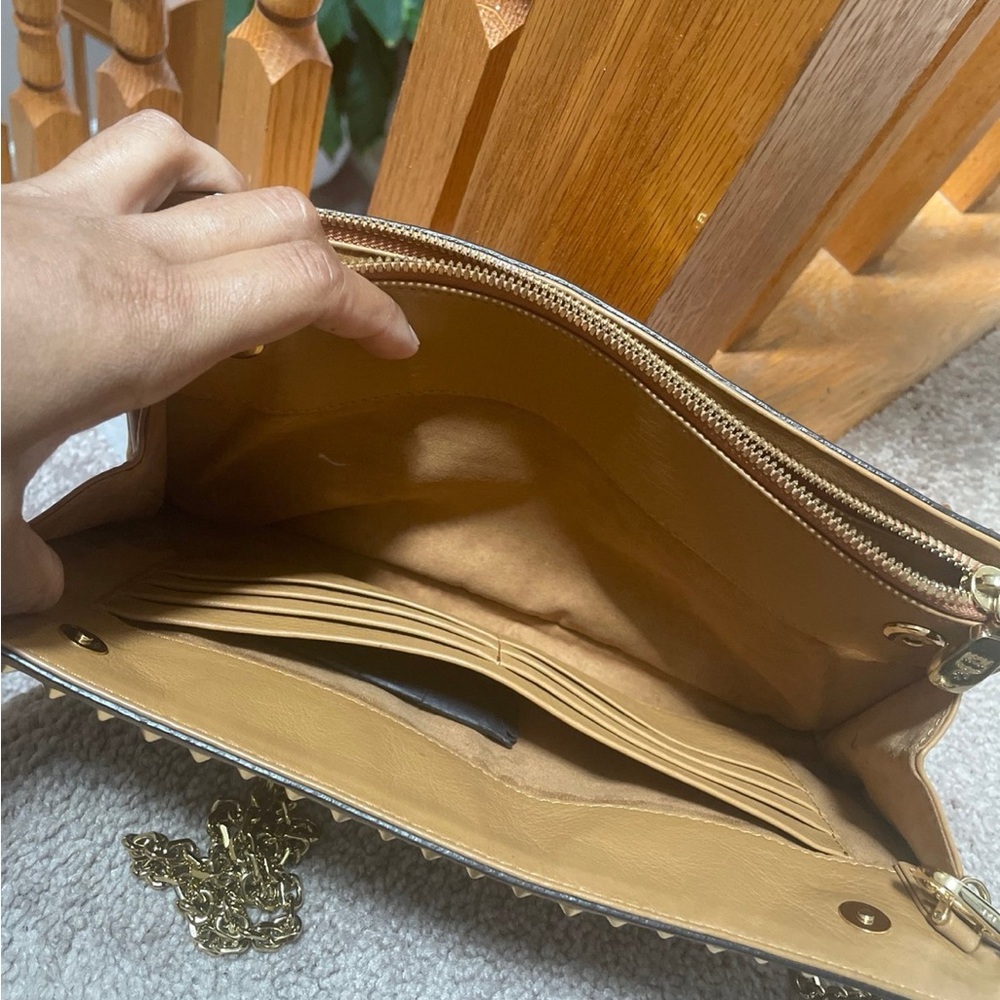 Authentic MCM studded clutch/crossbody